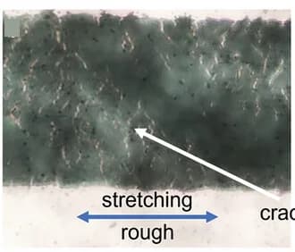 Open access visualization of Photo, Bright-field Image, Gold Feedline, Elongation, Rough Surface