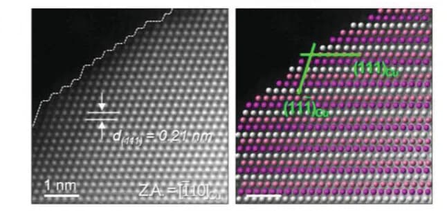 Open access visualization of Microscopy, Illustration, ADF-STEM Images, Cu Nanograin, Atomic Steps
