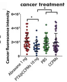 Open access visualization of Scatter Plot, Error Bars, Cancer Treatment, Paclitaxel, Zebrafish Embryos