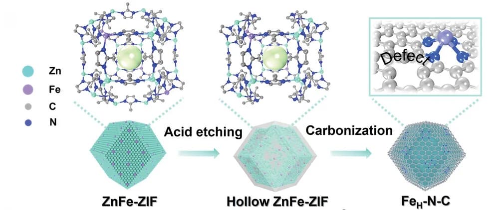 Open access visualization of Workflow, Chemical Structure, FeH–N–C Catalysts, Synthesis