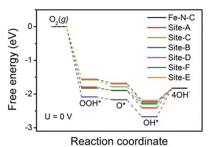 Open access visualization of Line Plot, Line Step, Free Energy Diagrams, ORR, Fe-N-C