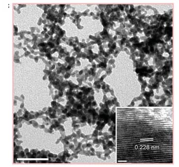 Open access visualization of Microscopy, TEM, Pd3Hg, HR-TEM, Scale bars