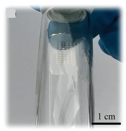 Open access visualization of Photo, Flexible Device Array, Lamination