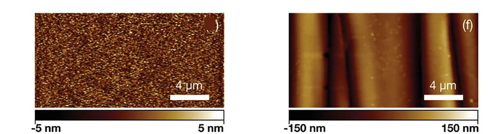 Open access visualization of Microscopy, AFM Image, p-OA/Ag(12) Sample, Bending Cycles, Surface Roughness