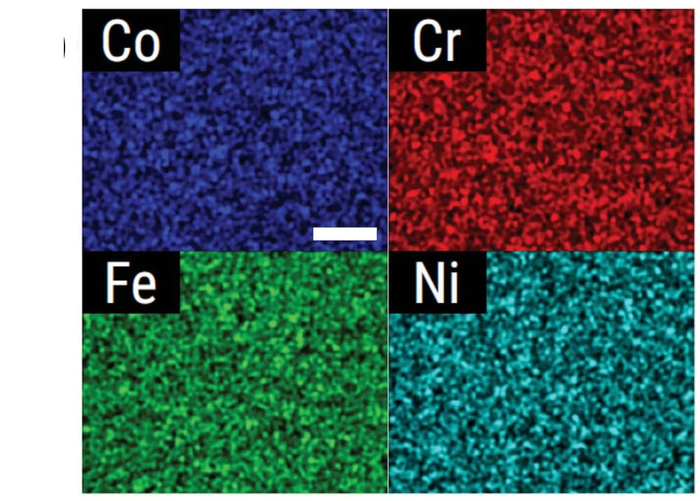 Open access visualization of Microscopy, EDX Maps, HEA Elements