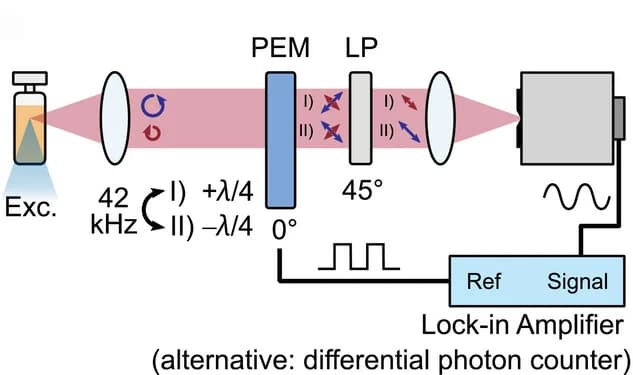 Open access visualization of Illustration, Workflow, Photoelastic Modulator, Quarter-Wave Plate, CPL