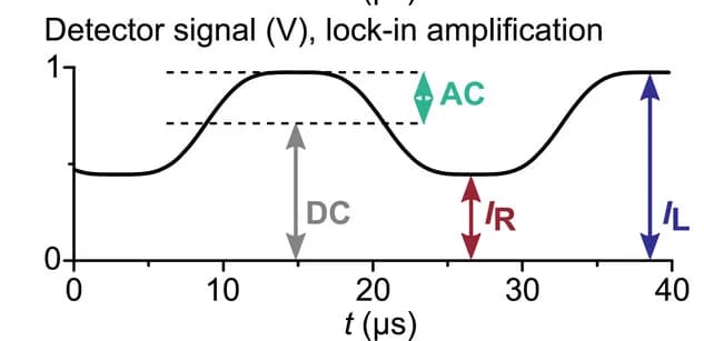 Open access visualization of Line Plot, Error Bars, Modulated intensity signal, CPL, Detector