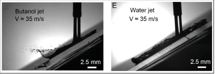 Open access visualization of Photo, Butanol Jet, Nozzle Diameter, Impact Velocity