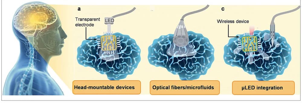 Open access visualization of Illustration, Workflow, Optical Fibers, Microfluids