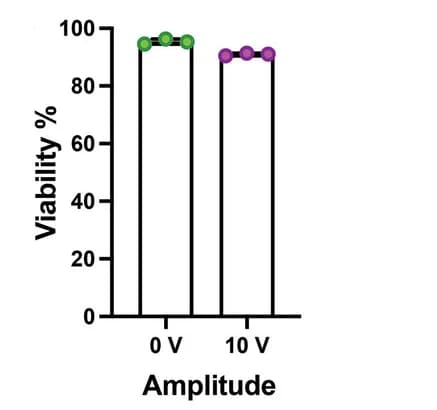 Open access visualization of Bar Plot, Cell Viability, Electroporation, T Cells, Quantification