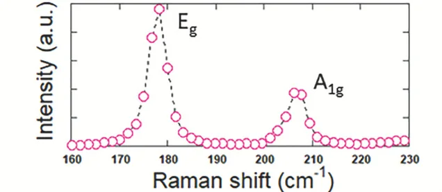 Open access visualization of Line Plot, Raman Spectroscopy, PtSe2
