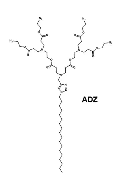 Open access visualization of Chemical Structure, Amphiphilic Dendrimer, Azido Terminals, Click Reaction, DBCO-modified PD-L1 antibody