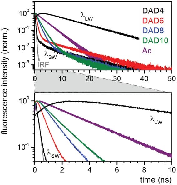 Open access visualization of Line Plot, Fluorescence Time Traces, Ac, DADn Triads, CHCl3