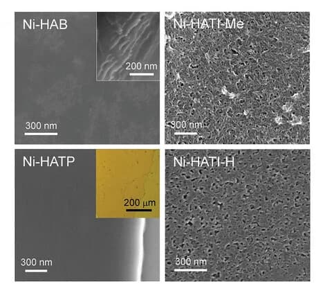 Open access visualization of Microscopy, SEM, Optical Images, cCPs Films, Ni-HATP