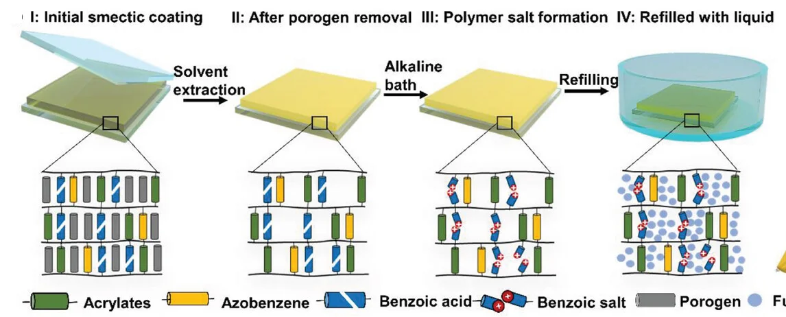 Open access visualization of Workflow, Illustration, LCN Coating, Glass Substrate, Fabrication