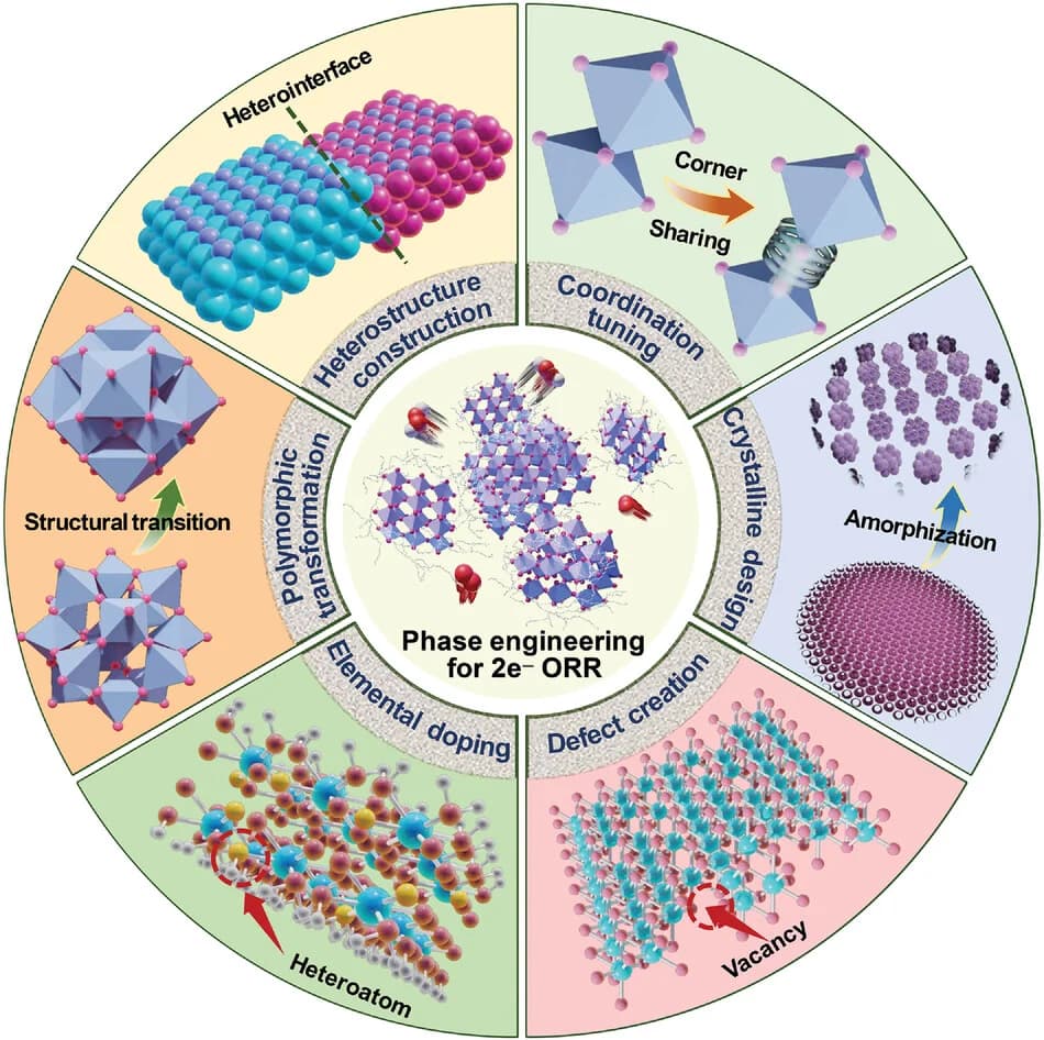 Open access visualization of Workflow, Illustration, Electrocatalysts, 2e-ORR, Phase Engineering