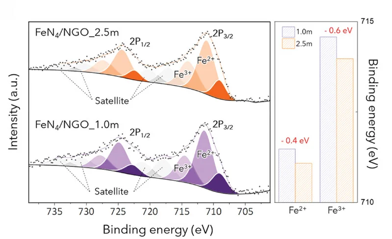 Open access visualization of Line Plot, Bar Plot, Clustered, XPS Spectra, FeN4/NGO_1.0m
