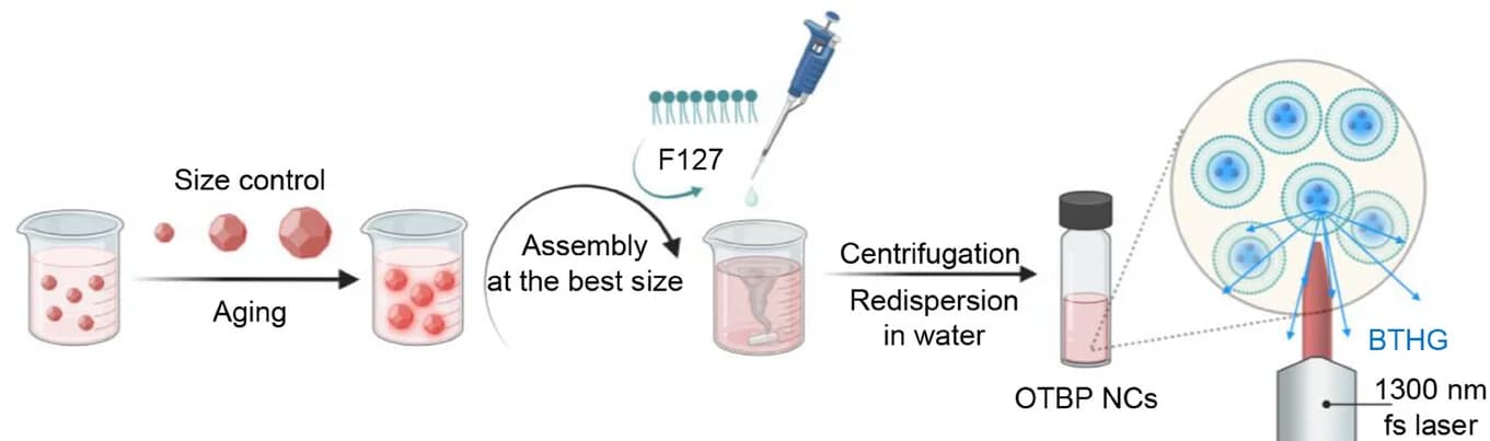 Open access visualization of Workflow, Illustration, Size Tuning, BTHG Performance, OTBP NCs