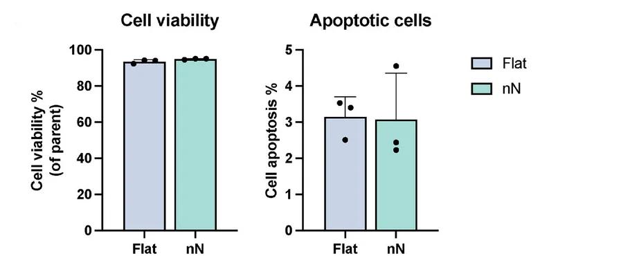 Open access visualization of Bar Plot, Error Bars, Clustered, Viability, Caspase-3/7 Activity