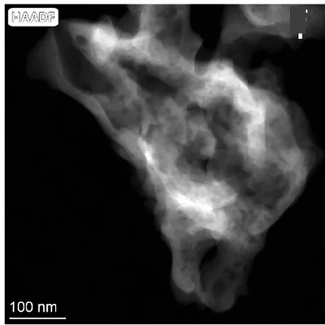 Open access visualization of Microscopy, HAADF-STEM Image, EDS Element Maps, Fe, P