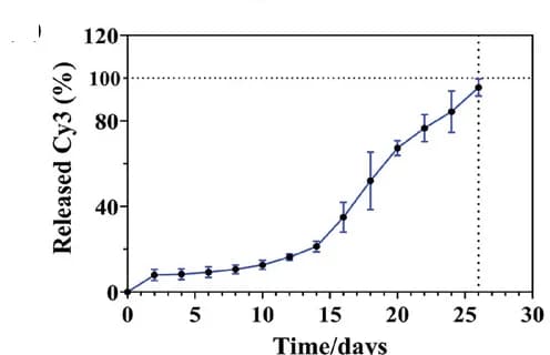 Open access visualization of Line Plot, Error Bars, In Vitro, Degradation, Needles