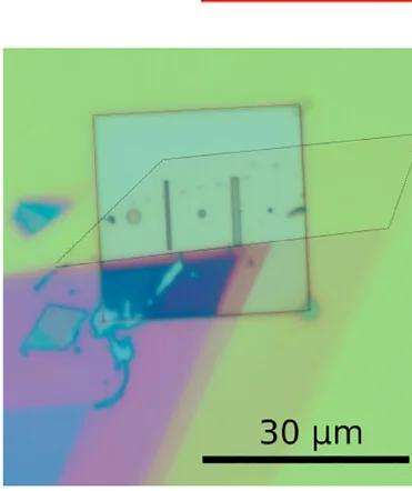 Open access visualization of Microscopy, Real Space Image, Mechanical Transfer, Monolayer Flake, Stripes