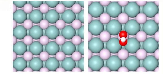 Open access visualization of Chemical Structure, Atomic Configurations, OOH-adsorbed Surfaces, Phosphorus-terminated Pillar Surfaces