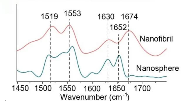 Open access visualization of Line Plot, PiFM Spectra, Silk Nanofibrils, Silk Nanospheres