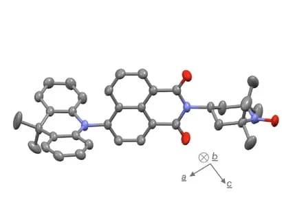 Open access visualization of Chemical Structure, Molecular Structure, DMAC-TEMPO, X-Ray Crystal Structure, Dihedral Angle