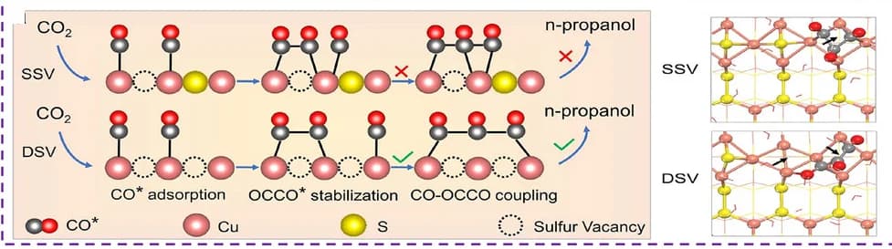 Open access visualization of Workflow, Illustration, Copper Sulfide, Sulfur Vacancies, Carbon Monoxide