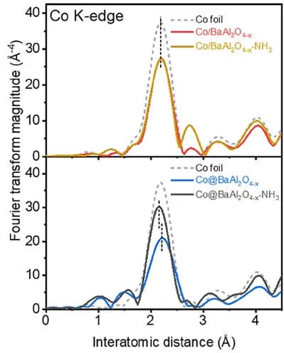 Open access visualization of Line Plot, EXAFS Spectra, Cobalt, Barium Aluminate, Ammonia