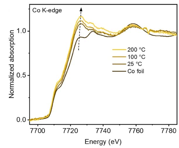 Open access visualization of Line Plot, In Situ XANES, Cobalt, Barium Aluminate, Ammonia