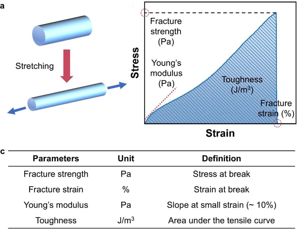 Open access visualization of Line Plot, Illustration, Table Image, Stress-Strain Curves, Ionic Conductors