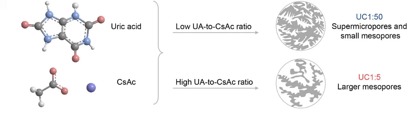 Open access visualization of Workflow, Illustration, Chemical Structure, Pore Structure, Uric Acid