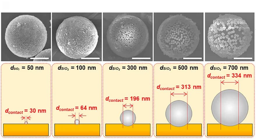 Open access visualization of Microscopy, Illustration, SEM Images, Schematics, SiO2/PS HSP