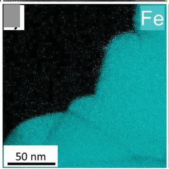 Open access visualization of Microscopy, STEM-EDX, Elemental Mapping, Iron