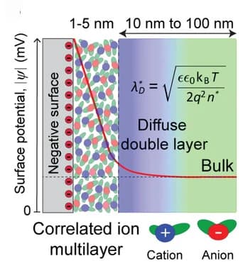 Open access visualization of Line Plot, Bound Double Layers, Concentrated Electrolytes, Ionic Liquids, Counter Ions