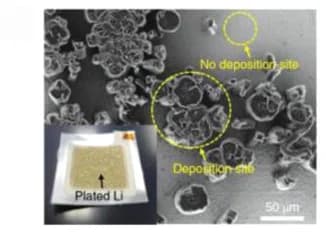 Open access visualization of Microscopy, Photo, Cross-Sectional View, Li Deposition, Solid-State Electrolyte
