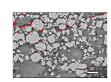 Open access visualization of Microscopy, Cross-sectional SEM images, LiDFBOP-coated NCM composite, Initial cycling, Pore area ratio