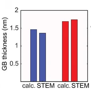 Open access visualization of Bar Plot, Clustered, STEM, Grain Boundary, Niobium