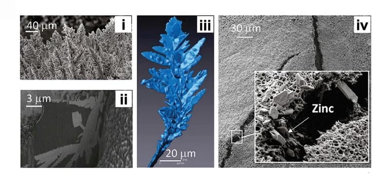 Open access visualization of Microscopy, Zinc Dendrite, FIB-SEM, Dendrites, Separator