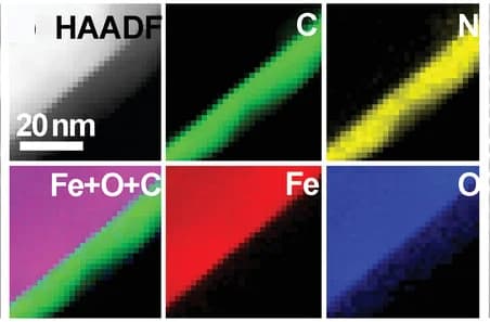 Open access visualization of Microscopy, HAADF-STEM Image, EELS Maps