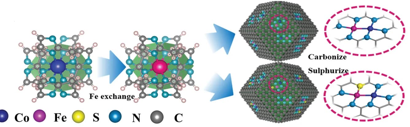 Open access visualization of Workflow, Illustration, Chemical Structure, SFeCoN5, Preparation