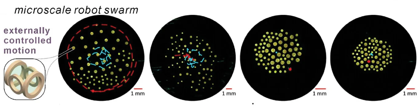 Open access visualization of Microscopy, Robotic Swarm, Microscale Robots, Swarm