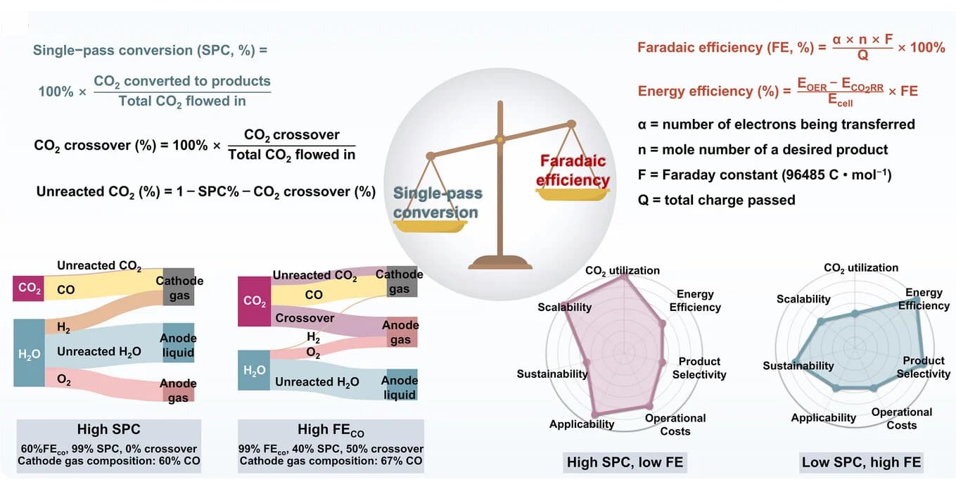 Open access visualization of Workflow, Sankey, Radar Chart, Single-Pass Conversion, Faradaic Efficiency