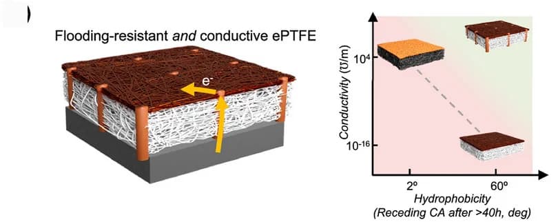 Open access visualization of Scatter Plot, Illustration, GDE, ePTFE Membrane, Hydrophobicity