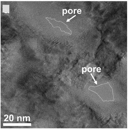 Open access visualization of Microscopy, HR-TEM, Framework Fe, Pores