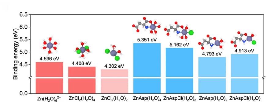 Open access visualization of Bar Plot, Binding Energy, Zinc Complex
