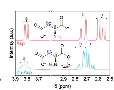Open access visualization of Line Plot, Line Step, 1H-NMR Spectra, Zinc Chloride, Aspartic Acid
