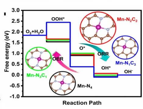 Open access visualization of Line Plot, ORR Activity, OER Activity, MnSAC, Free Energy Diagram
